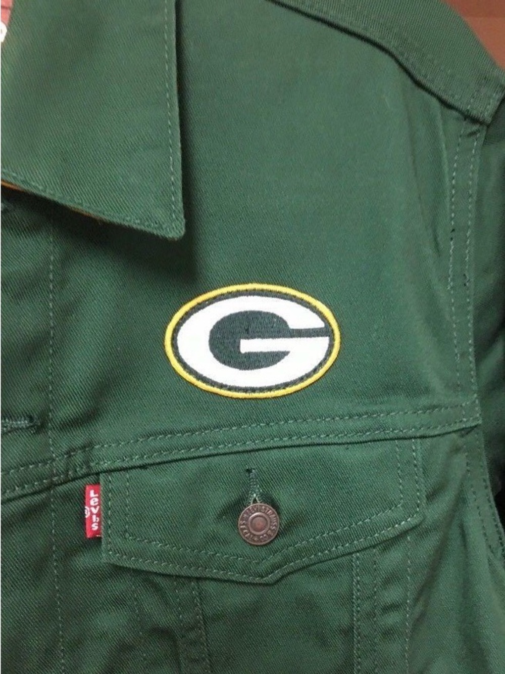 Rare 2015 new Levi's x Green Bay Packers Green Jacket licensed merchandise sm - Picture 3 of 3